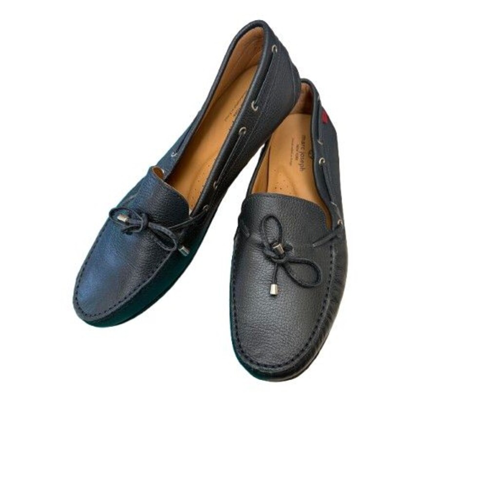 New Marc Joseph New York Riverview  Navy Leather Loafers Size 12